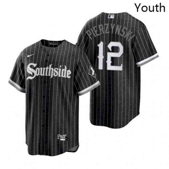 Youth Chicago White Sox Southside AJ Pierzynski Black Replica Jersey